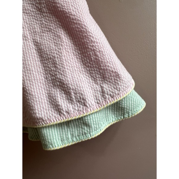 Jack & Teddy‎ Girls Toddler Seersucker Dress Pink Yellow Green Size 3T - Picture 2 of 7